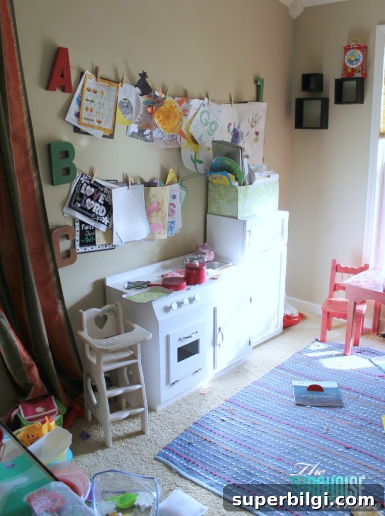 Transform a Formal Dining Room into a Functional Playroom 4 Formal Dining Room to Functional Play Room | TheTurquoiseHome.com