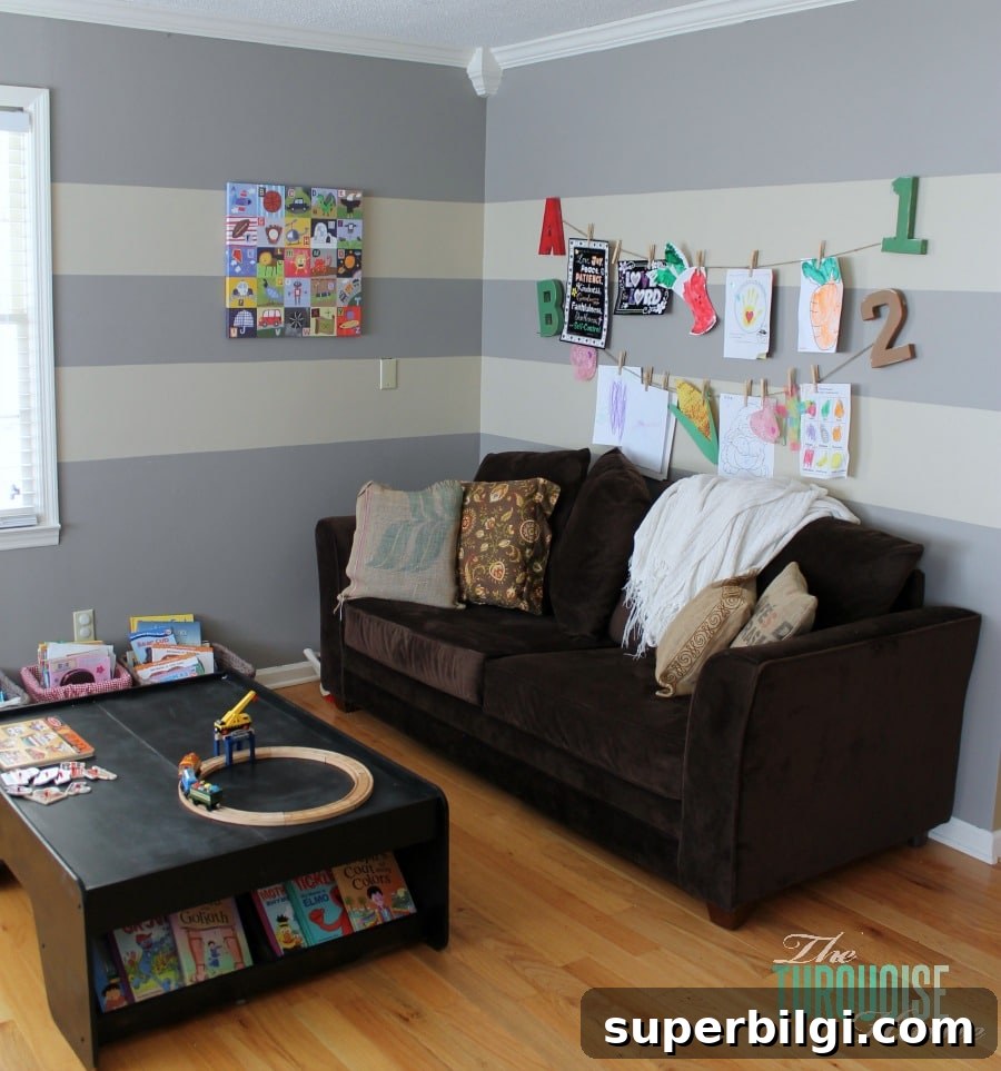 Transform a Formal Dining Room into a Functional Playroom 9 Formal Dining Room to Functional Play Room | TheTurquoiseHome.com