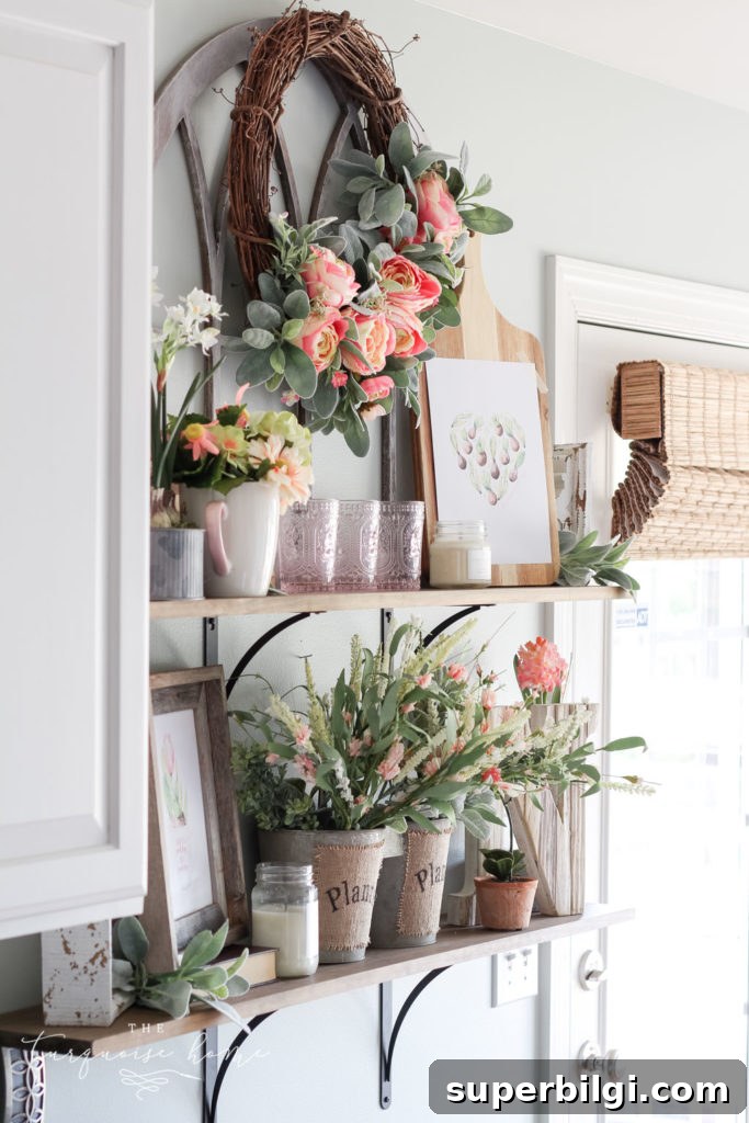 Flower Shop-Inspired Spring Home Tour and Decor Ideas 2 A flower shop spring home tour with lots of gorgeous fauxtanicals!