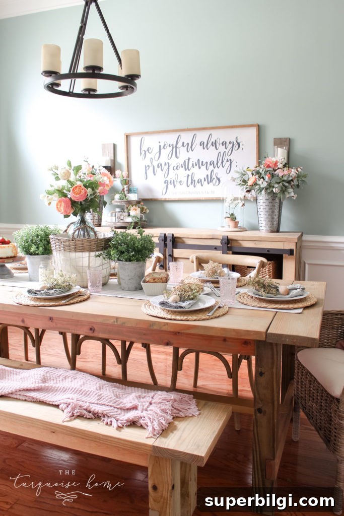 Flower Shop-Inspired Spring Home Tour and Decor Ideas 3 My floral spring tablescape with gorgeous faux botanicals!