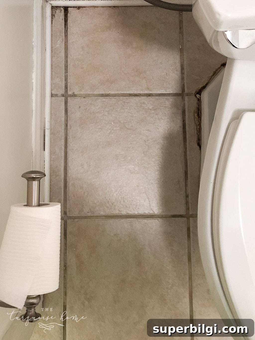 How to Refresh Grout with Grout Paint 3 How to use grout paint - before pictures of gross, stained grout