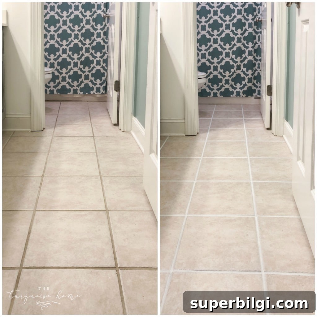 How to Refresh Grout with Grout Paint 8 How to Make Your Grout White Again - or any color for that matter! - BEFORE and AFTER!