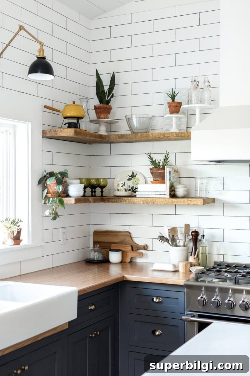 DIY Kitchen Cabinet Makeovers on a Budget 4 Styled Open Shelving in the Kitchen