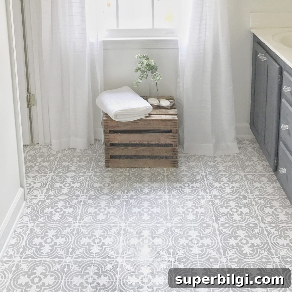 Affordable Flooring Ideas to Transform Your Floors on a Budget 10 Cheap Flooring Ideas: How to Paint Your Linoleum or Tile Floors to Look Like Patterned Cement Tile
