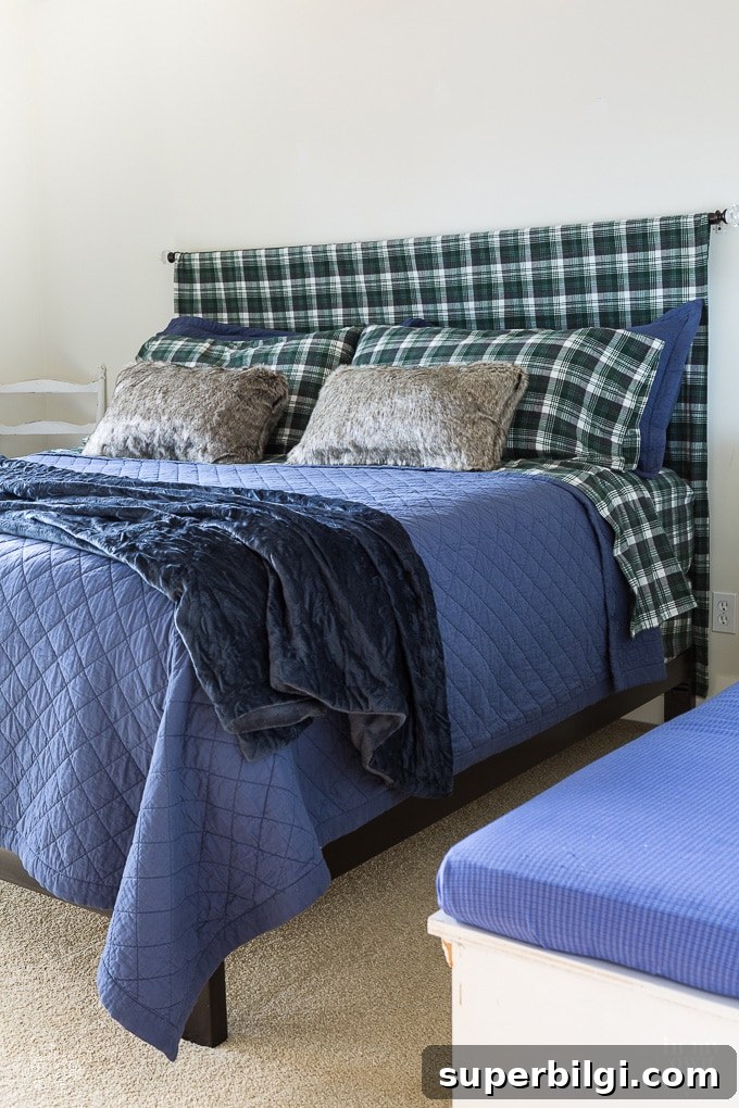 How to Make a Headboard: 13 DIY Ideas to Build Your Own 4 How to make a headboard: 13 Beautiful DIY Headboard Ideas - Bedsheet turned DIY Headboard
