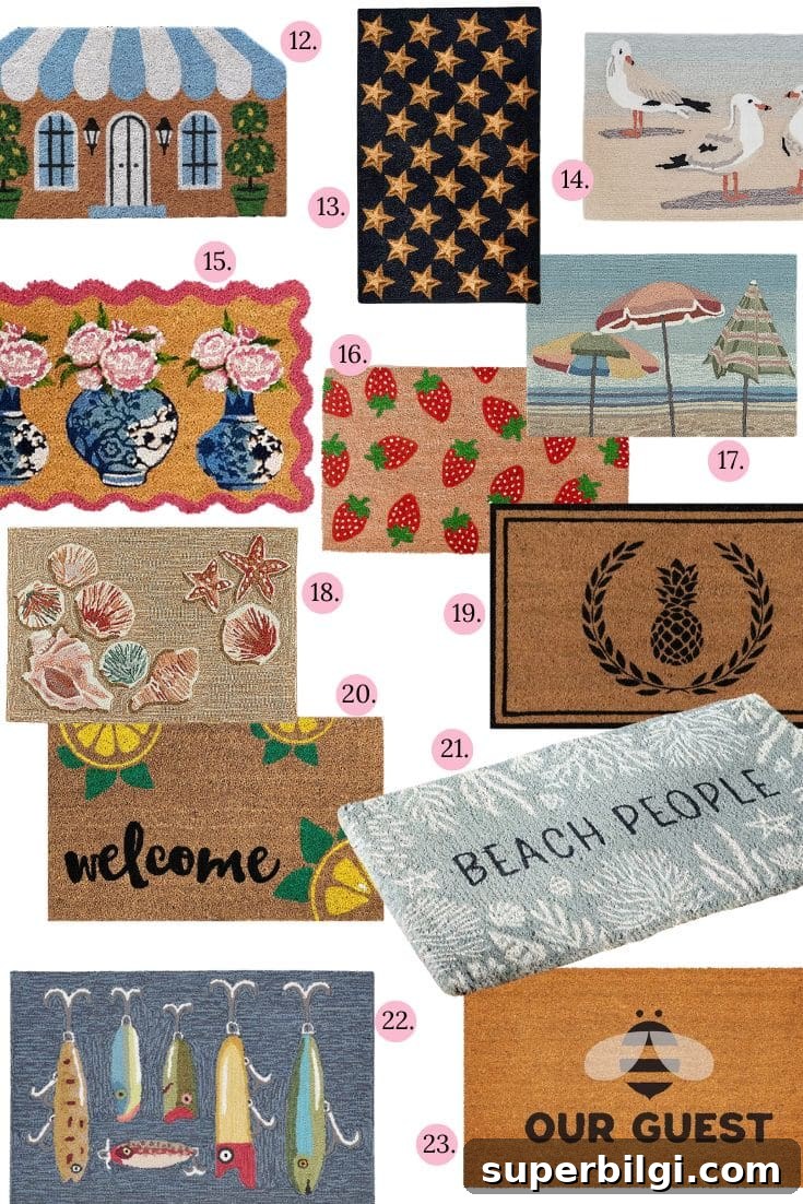 20+ Summer Doormat Ideas for a Welcoming Front Porch 6 summer doormat 2026