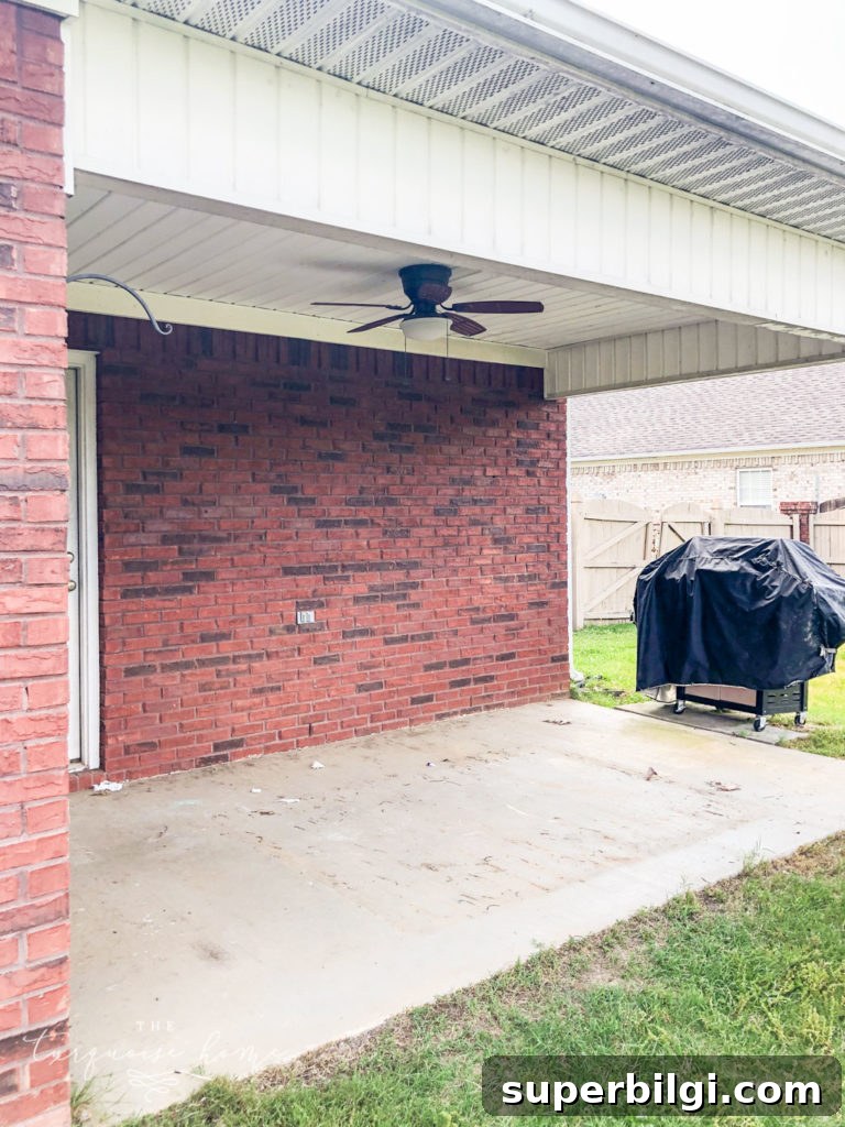 Paint Your Concrete Patio: Prep, Tools and Sealing Tips 3 How to Paint a Concrete Patio - the before picture