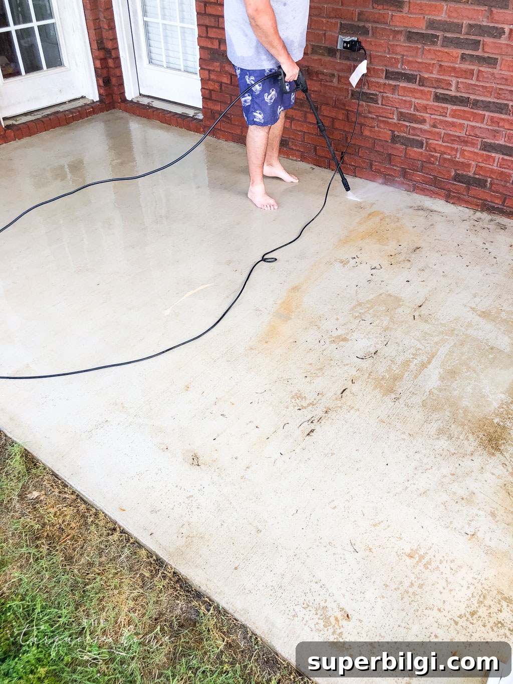 Paint Your Concrete Patio: Prep, Tools and Sealing Tips 5 How to Paint a Concrete Patio - pressure wash the patio