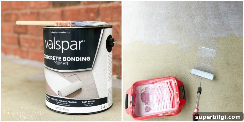 Paint Your Concrete Patio: Prep, Tools and Sealing Tips 6 Valspar Concrete Binding Primer - How to Paint A Concrete Patio