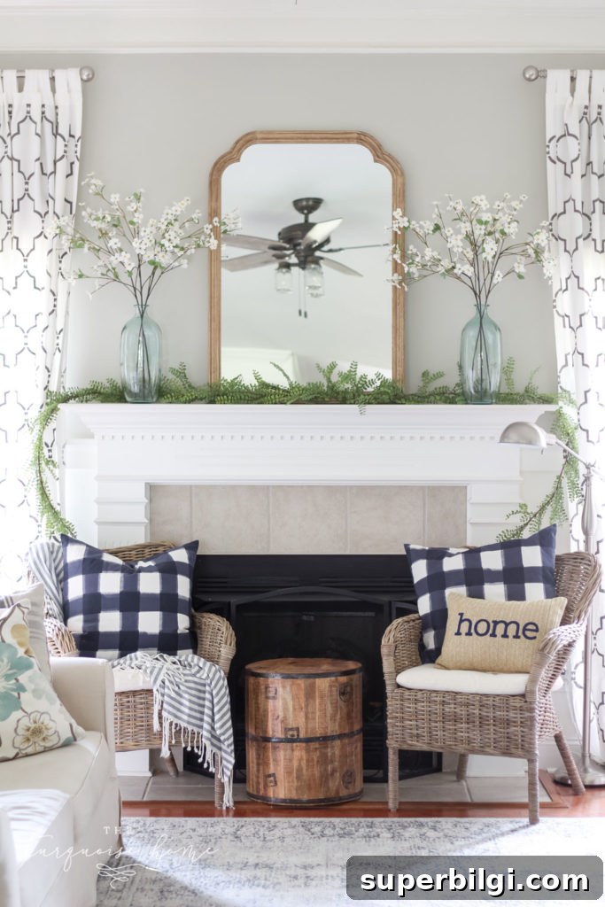 A Simple Summer Mantel