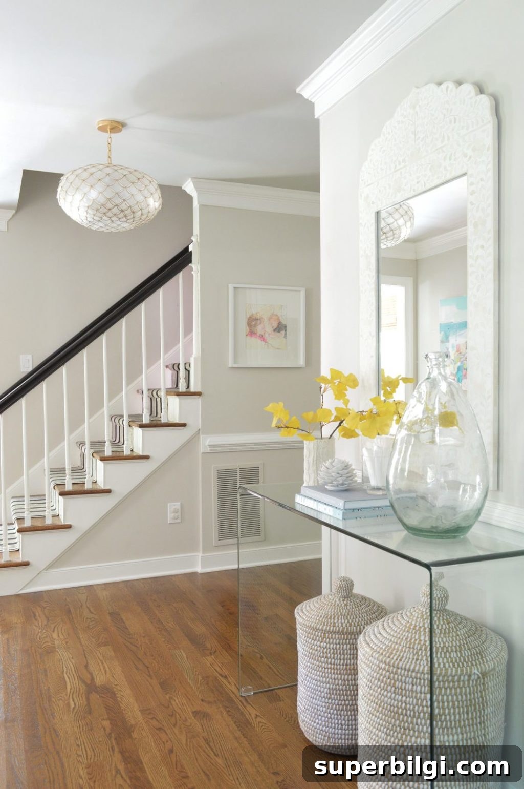10 Gray Paint Colors That Transform Your Home 6 Edgecomb Gray in the entry way