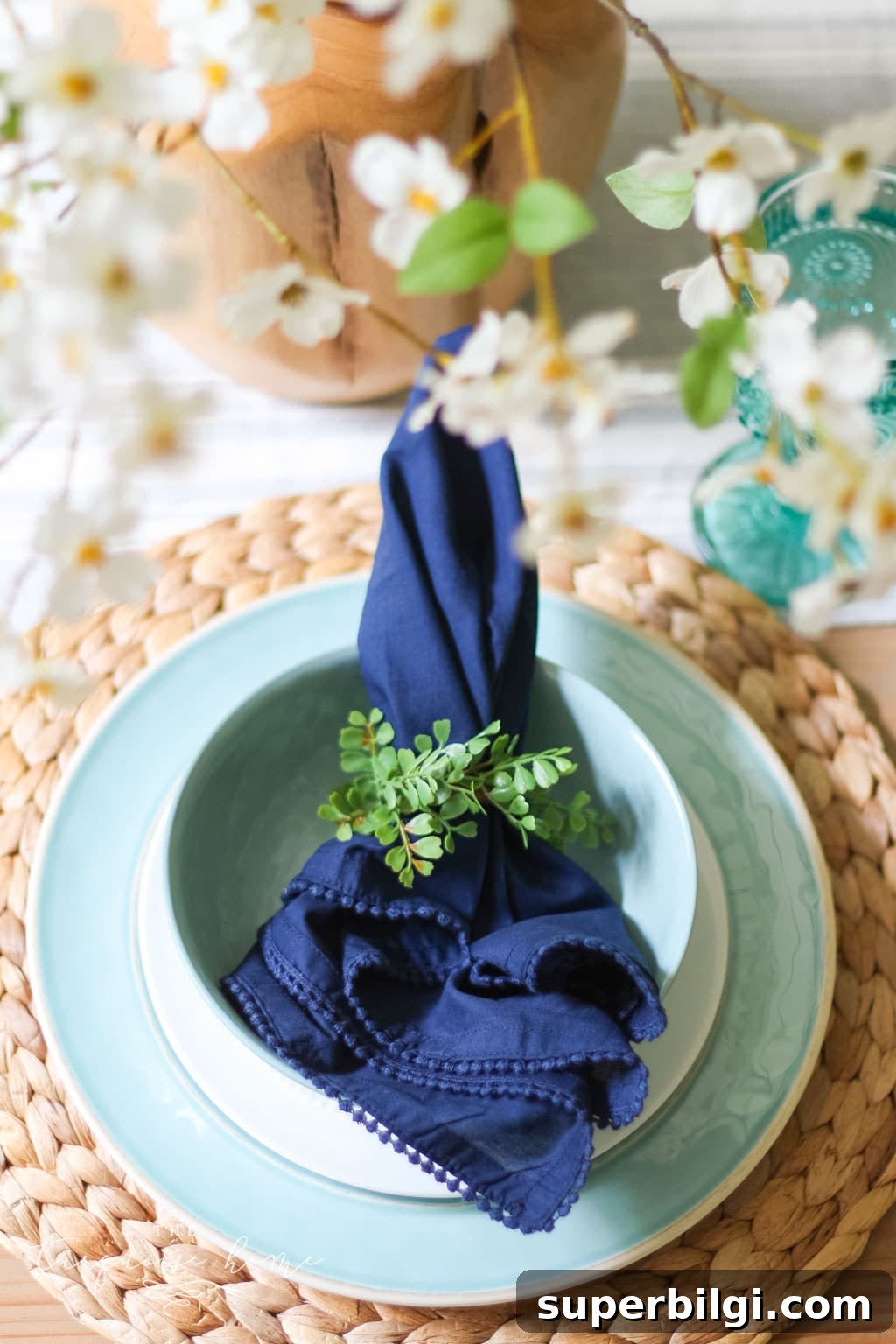 Summer Dining Room Decor Ideas for a Fresh Look 6 a Simple Summer Dining Room Tour - with turquoise plates and a gorgeous farmhouse table