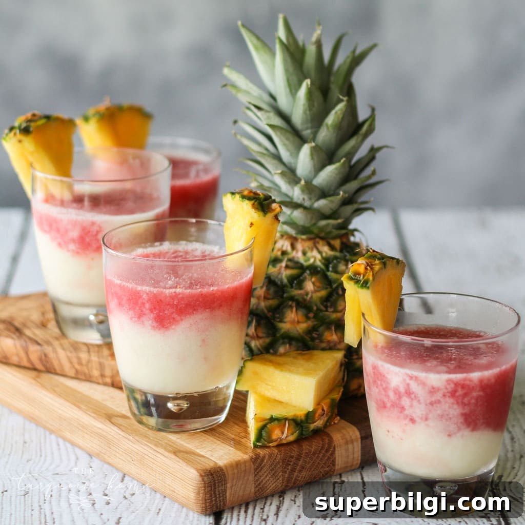 Lava Flow Cocktail Recipe: Tropical Strawberry Pina Colada 2 Lava Flow Cocktail: strawberry, pineapple and coconut — a tropical beach drink