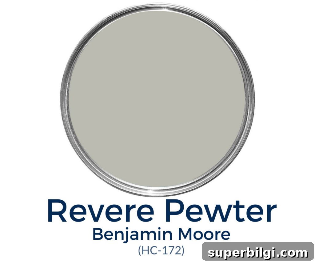Benjamin Moore Revere Pewter Paint Color Guide 2 Revere Pewter HC-172
