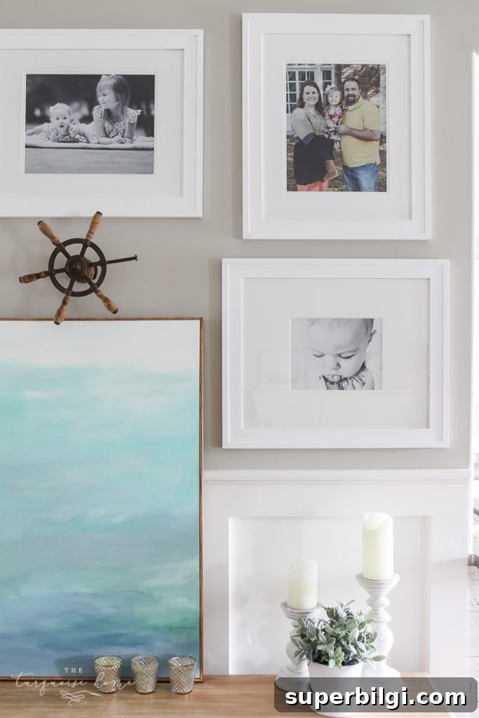 Benjamin Moore Revere Pewter Paint Color Guide 4 Living room with Revere Pewter and Simply White trim