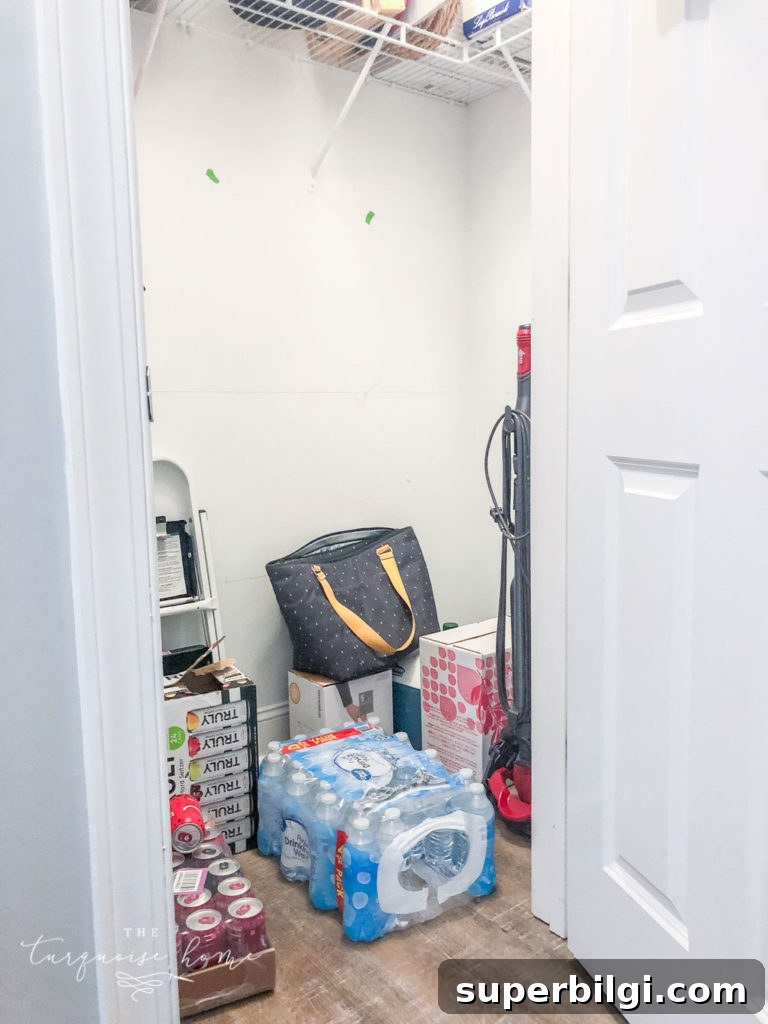 How to Build Closet Shelves: DIY Guide for Beginners 3 Make a pantry out of unused space in a coat closet by utilizing the vertical space.