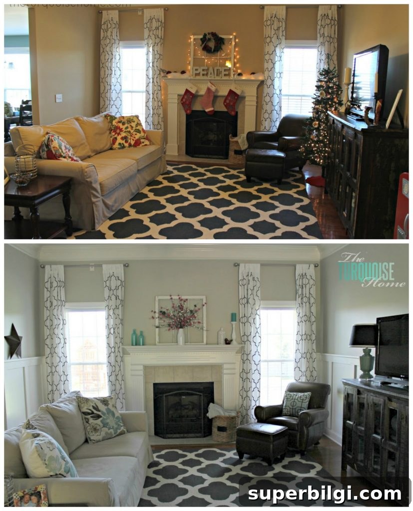 How to Install Board and Batten Siding: Step-by-Step Guide 3 living room before and after board and batten