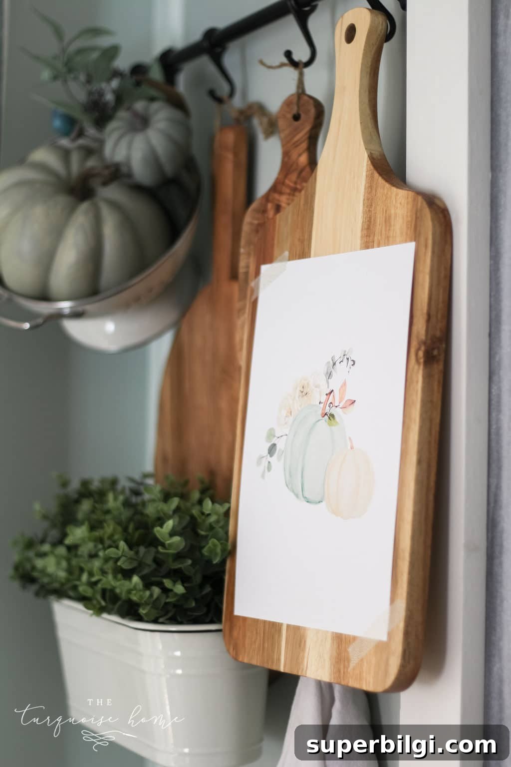 Blue Pumpkin watercolor free fall printable!
