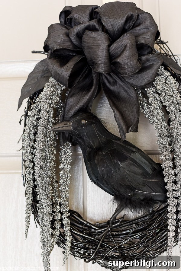 DIY Halloween Decorations: Creative Ideas for Your Home 8 DIY Crow Wreath for Halloween Decorations