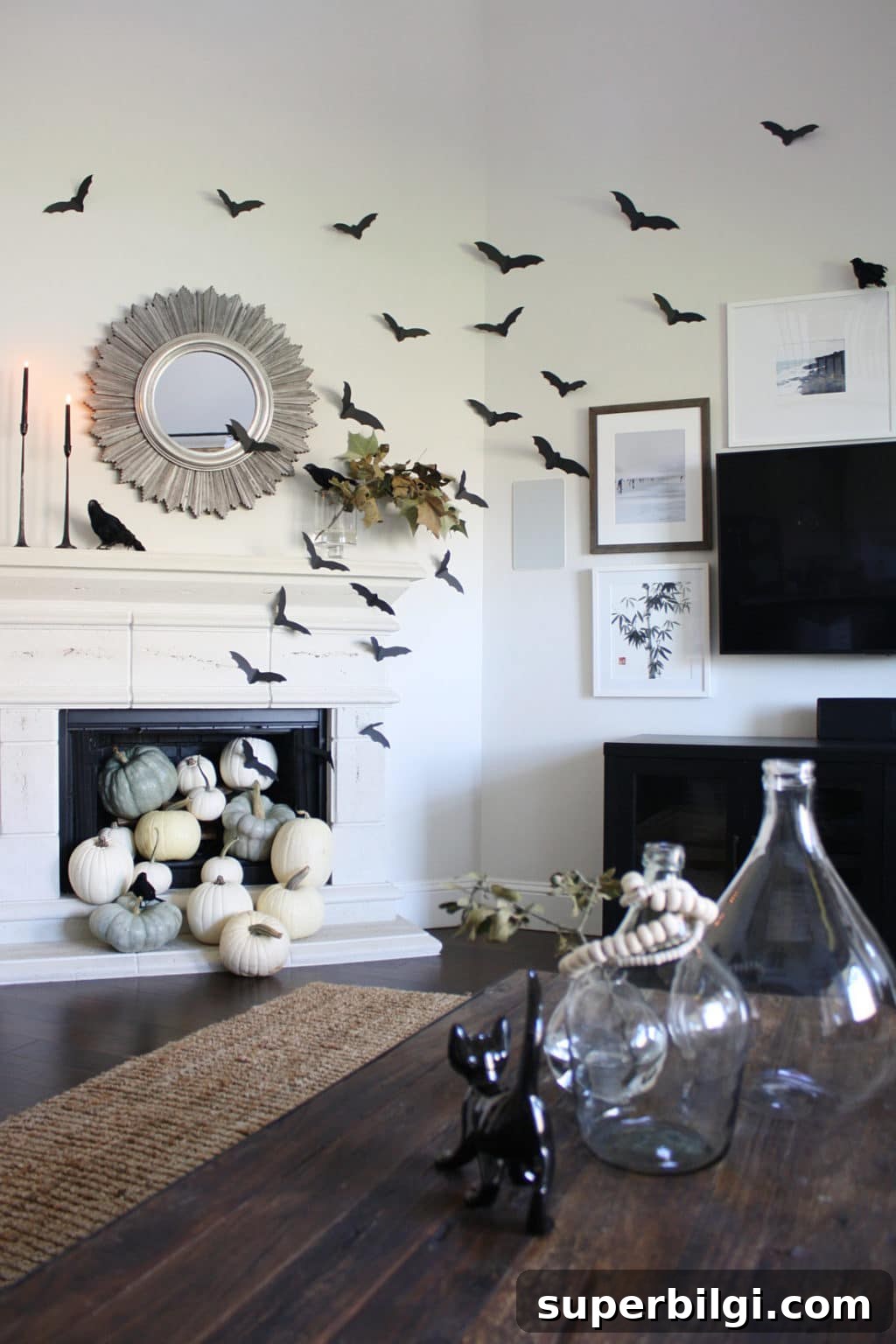 DIY Halloween Decorations: Creative Ideas for Your Home 12 Paper bats make beautiful decor for Halloween!
