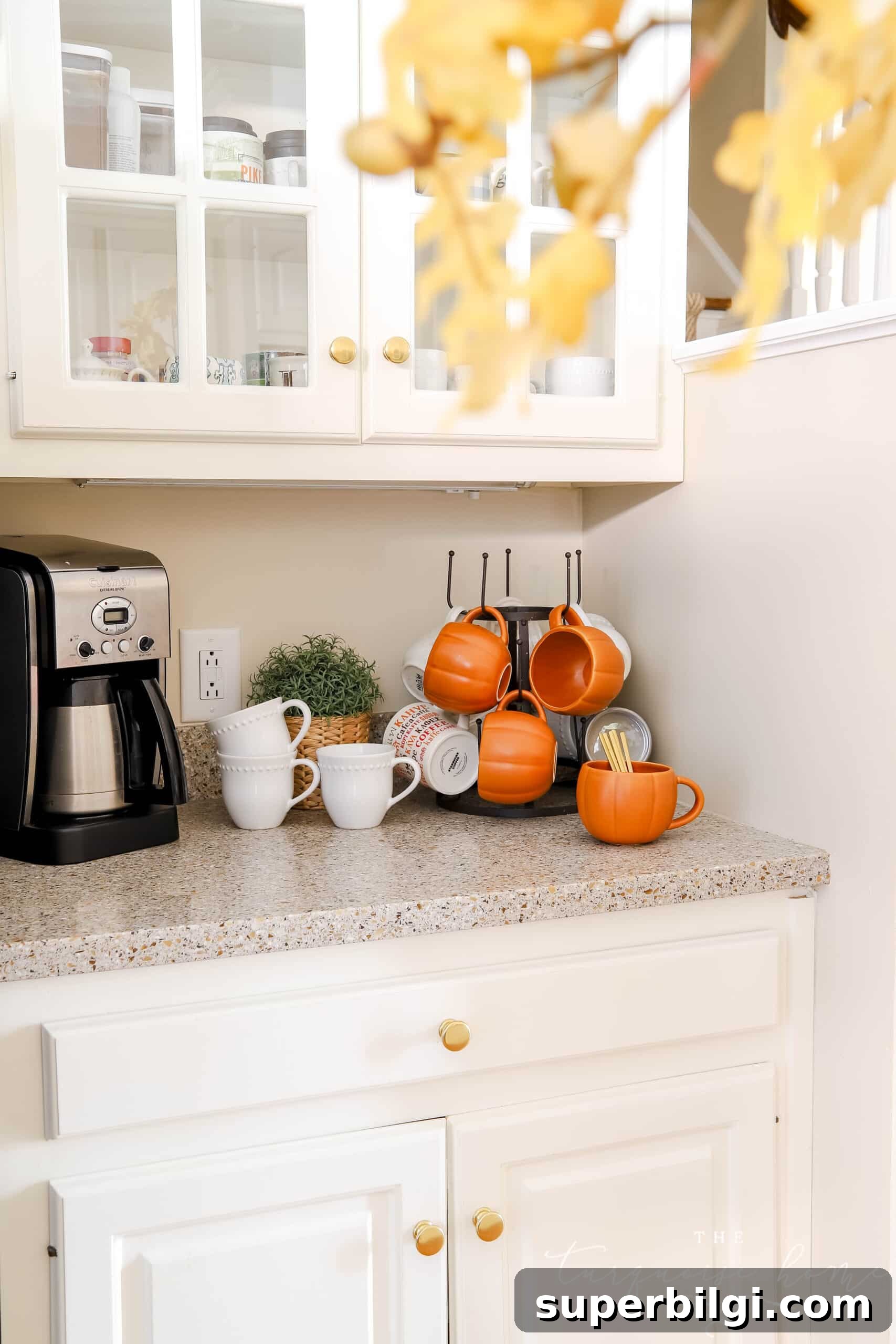 Cozy Fall Kitchen Decor Ideas to Refresh Your Space 9 fall coffee station