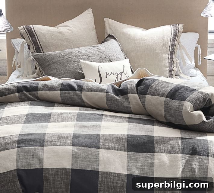 Farmhouse Bedding Ideas to Refresh Your Bedroom 12 Buffalo Check Duvet | farmhouse bedding