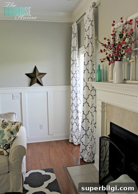 Living Room Makeover Final Reveal: Stunning Before and After 16 Turquoise accents on coffee table and shelves