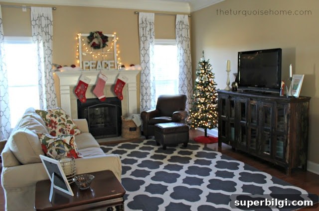 Living Room Makeover Final Reveal: Stunning Before and After 4 BEFORE decorated for Christmas