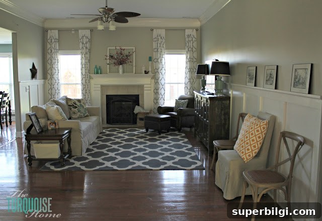 Living Room Makeover Final Reveal: Stunning Before and After 7 Living room detail with turquoise accents
