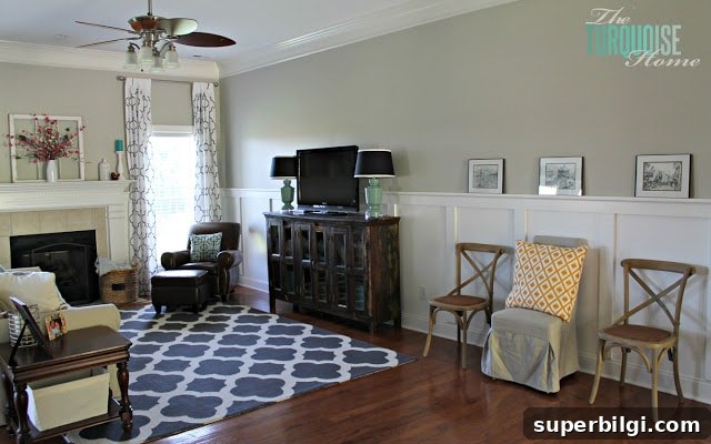 Living Room Makeover Final Reveal: Stunning Before and After 9 Cozy living room styling with rug and pillows