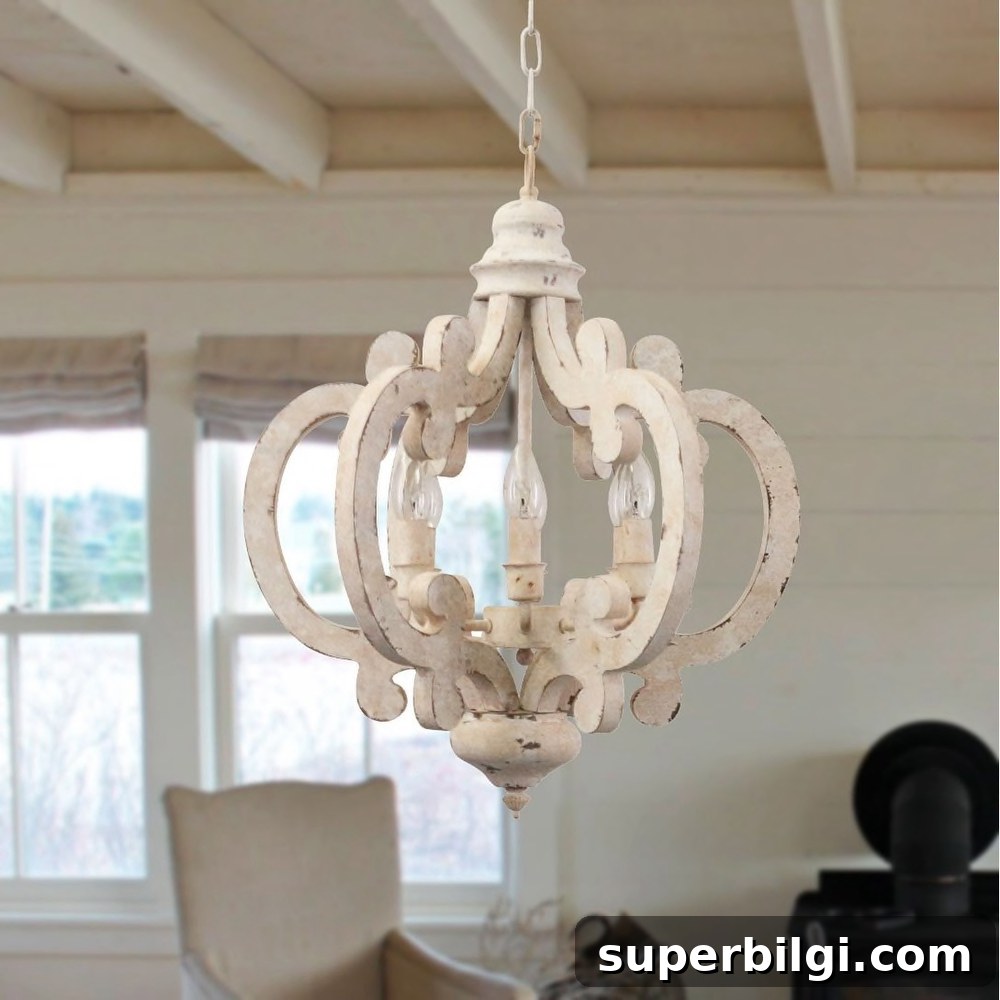 12 Farmhouse Chandelier Ideas to Transform Your Home 8 Cottage Chic Crown Wood Chandelier