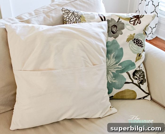 Finished DIY throw pillow