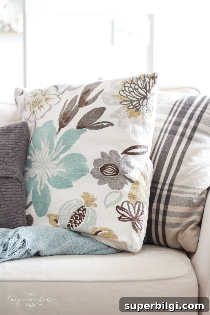 DIY throw pillow styling
