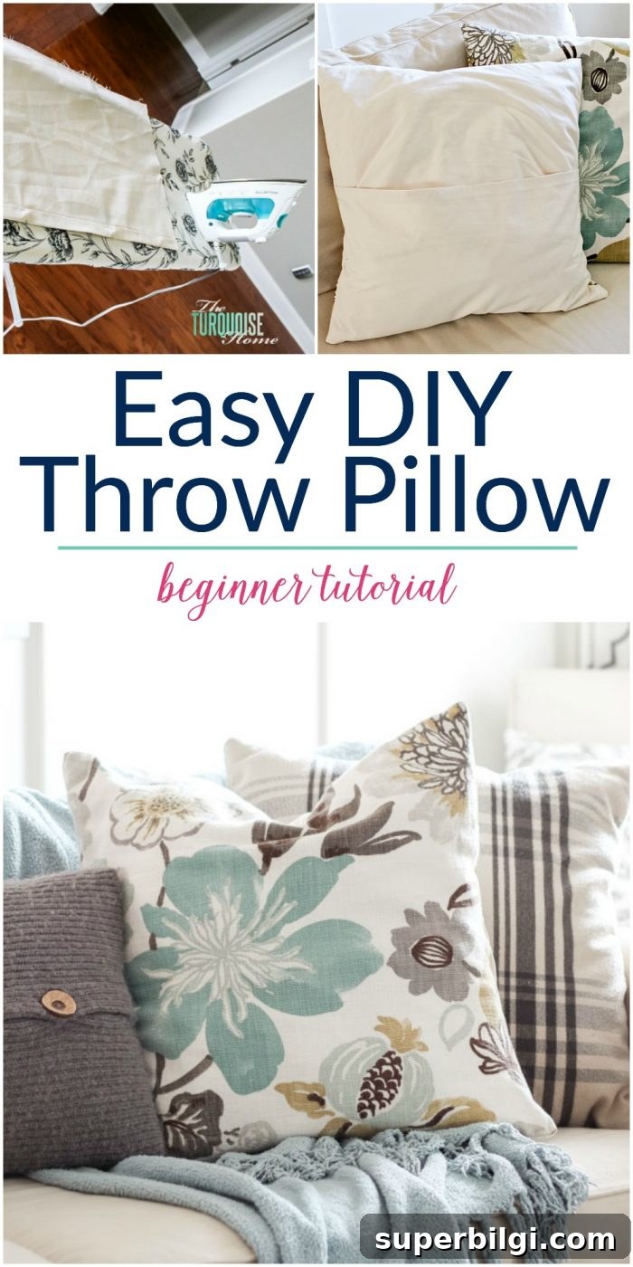 Group of DIY throw pillows
