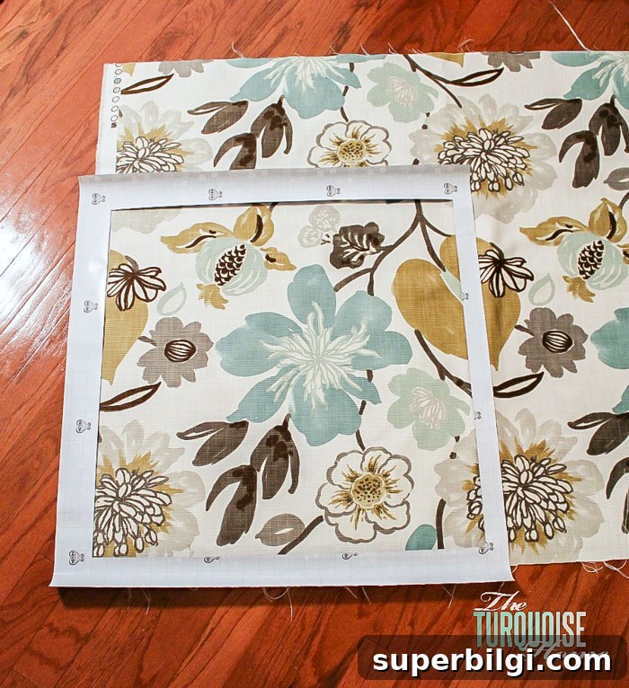 Cutting fabric for pillow cover
