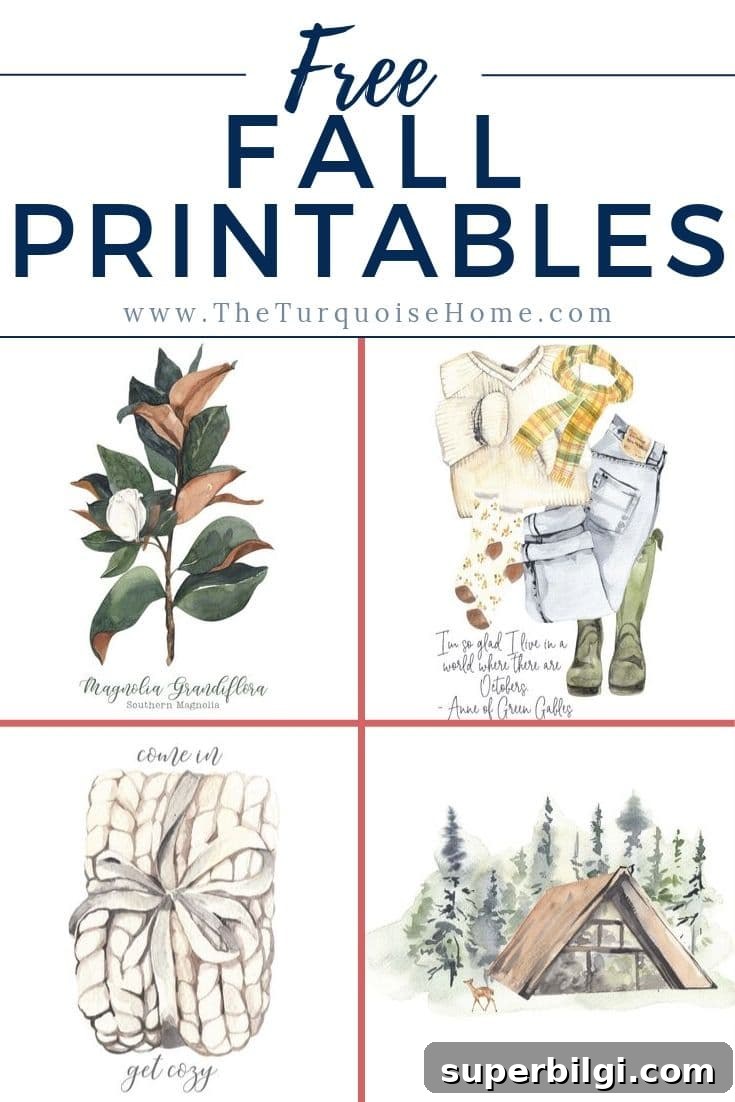 More Free Fall Printables for Home Decor and Crafts 5 Free Fall Printables
