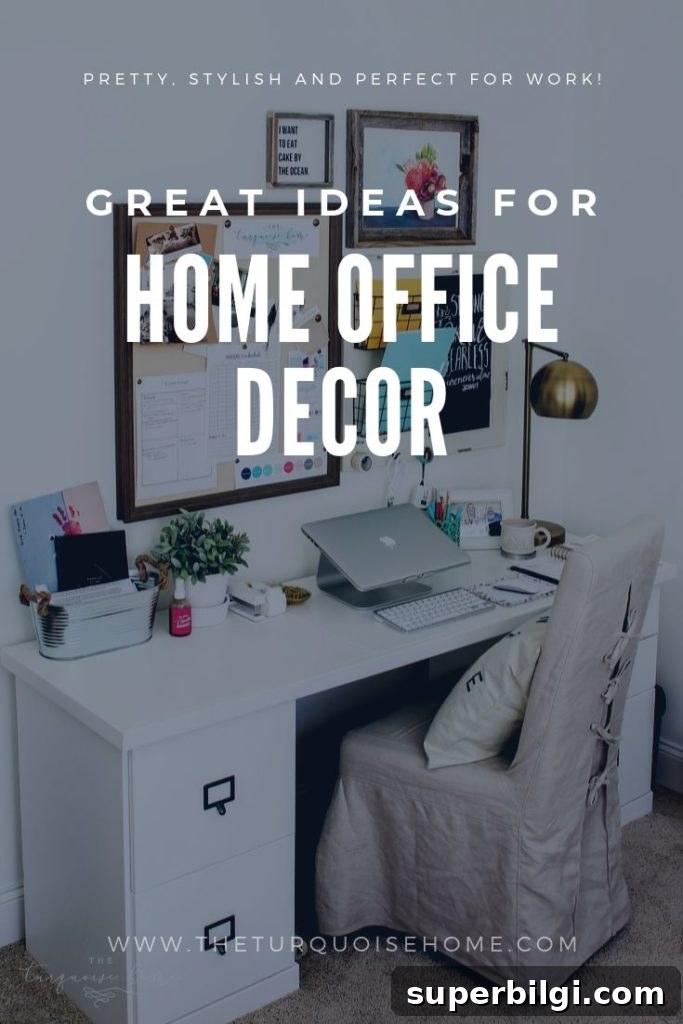 Home Office Decor Ideas to Transform Your Workspace 2 Home Office Decor Ideas - pretty, stylish and functional office decorating ideas!