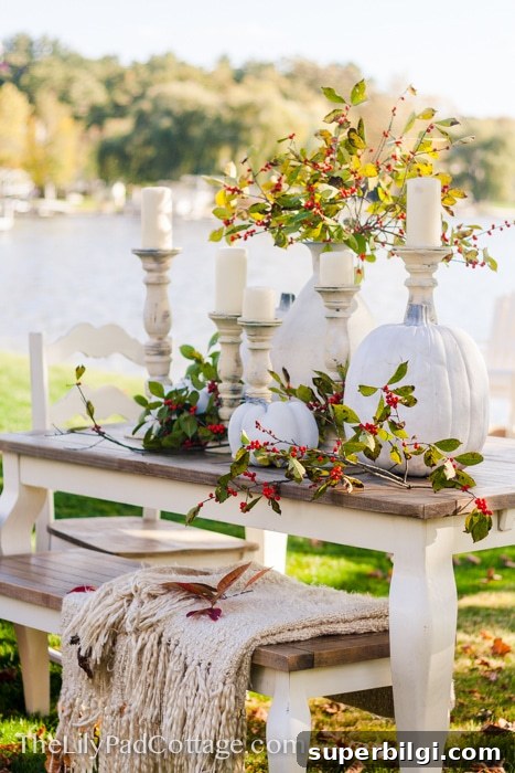 Thanksgiving Table Decorating Ideas for a Memorable Dinner 17 lily pad cottage lakeside thanksgiving table decor