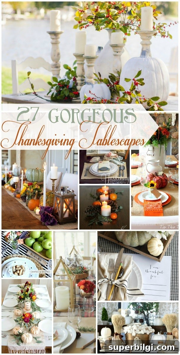 Thanksgiving Table Decorating Ideas for a Memorable Dinner 21 27 Gorgeous Thanksgiving Tablescapes | TheTurquoiseHome.com