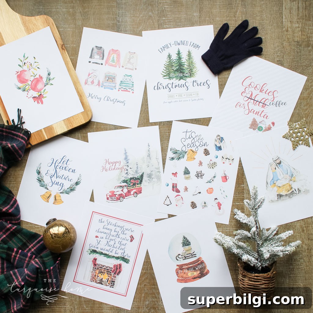 Christmas Printables for Home Decor: Wall Art, Tags and More 2 10 Christmas Printables for your home