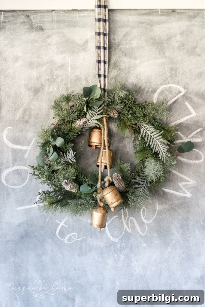 DIY Winter Bell Wreath: Step-by-Step Tutorial 7 DIY Winter Wreath