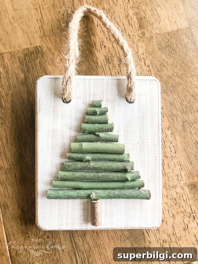 Glue each twig down with hot glue to form the tree shape