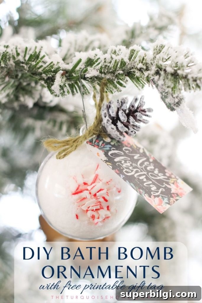 How to Make Bath Bombs with Printable Gift Tags 10 DIY Bath Bomb Christmas Ornament with Free Printable Gift Tags