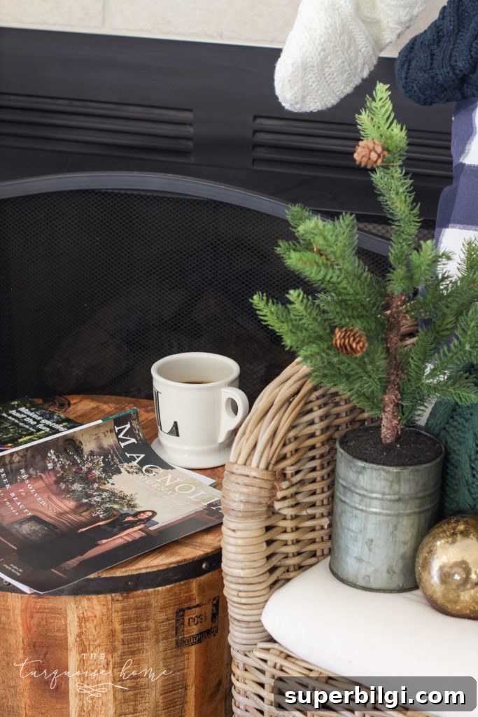 Minimalist Christmas Mantel Decorating Ideas 8 Green and Navy Simple Christmas Mantel - the Magnolia Journal magazine