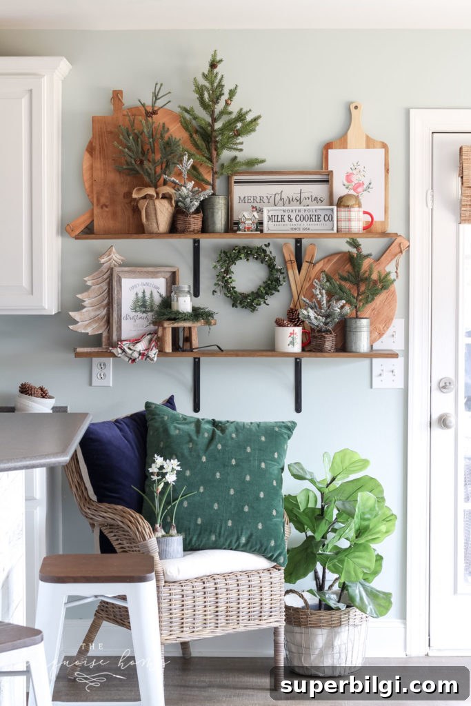 Christmas Open Shelves