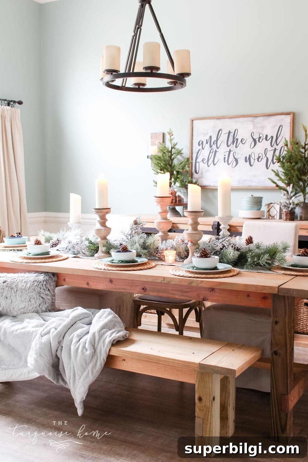 Winter Wonderland Dining Room Tablescape Ideas 3 Beautiful winter tablescape | Christmas Dining Room Decor