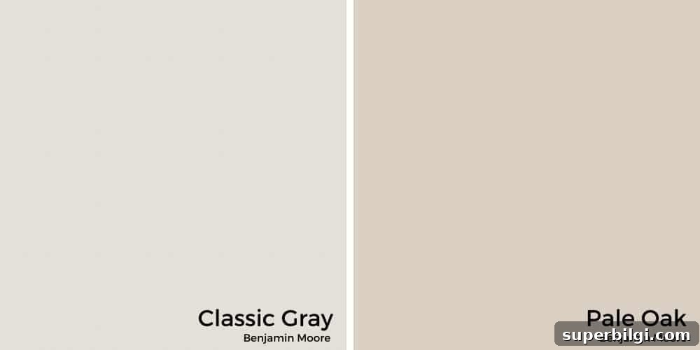 Benjamin Moore Classic Gray Paint Guide 4 Classic Gray vs. Pale Oak