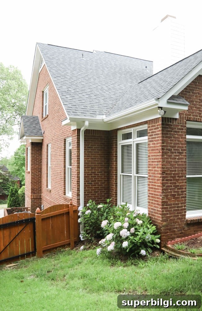 Hydrangeas and Brick House Makeover