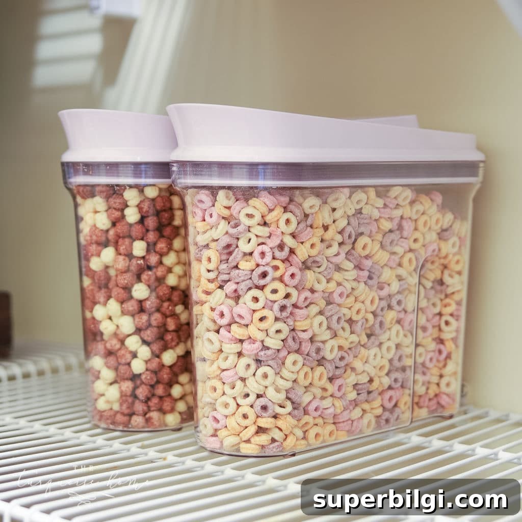 How to Organize Your Pantry for a Clutter-Free Kitchen 14 Cereal in canisters