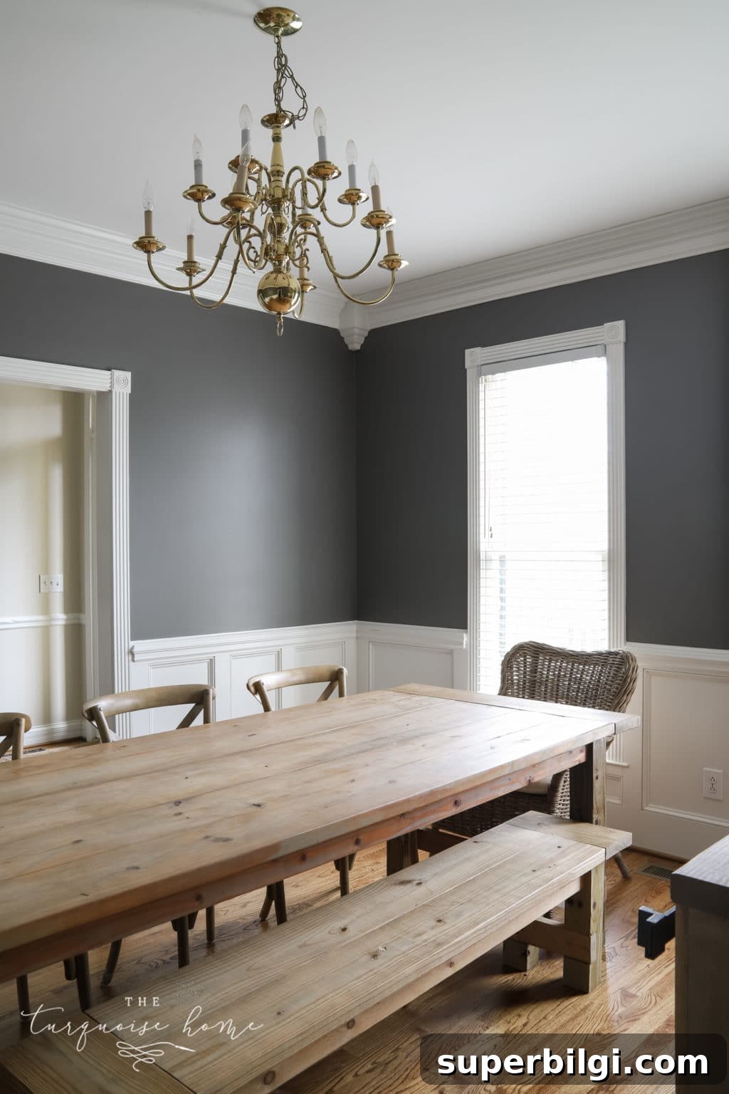 Charcoal Dining Room Wall Ideas 5 Kendall Charcoal walls in the dining room with lots of natural light